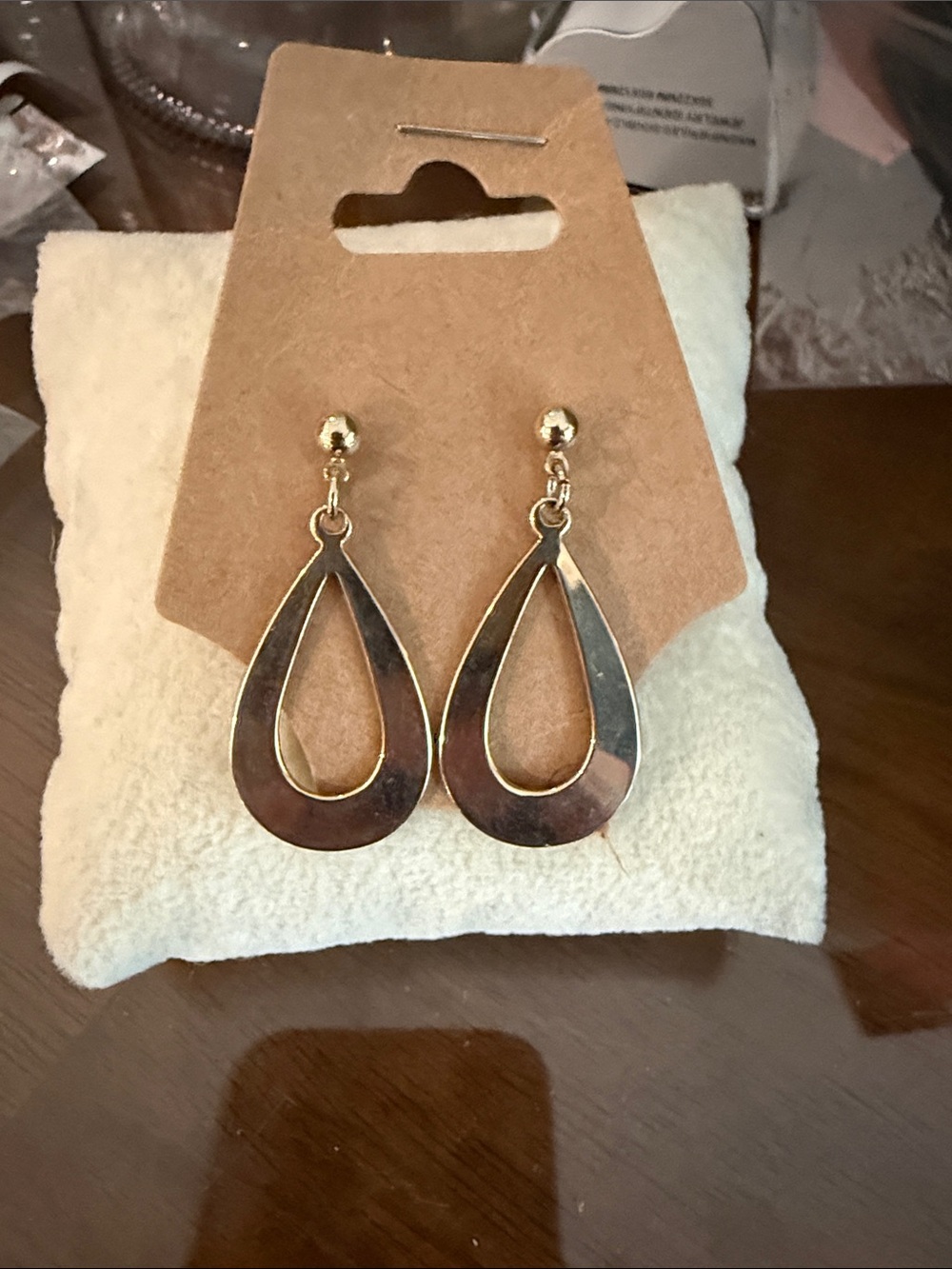 Gold Teardrop Drop Earrings - Women's Jewelry